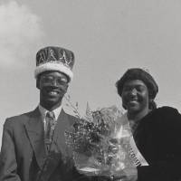 Students standing together.